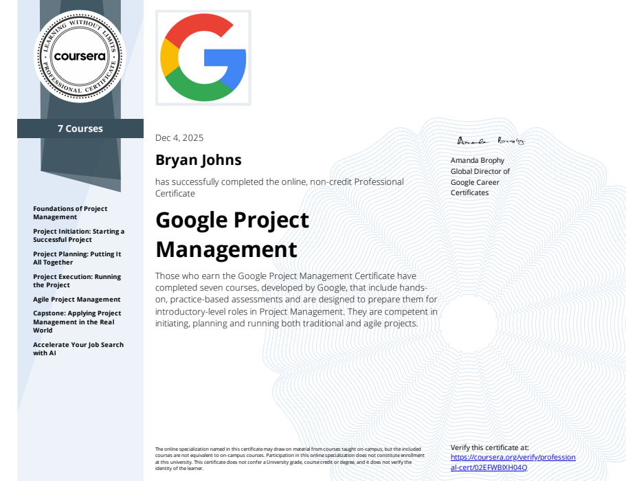Google Project Management