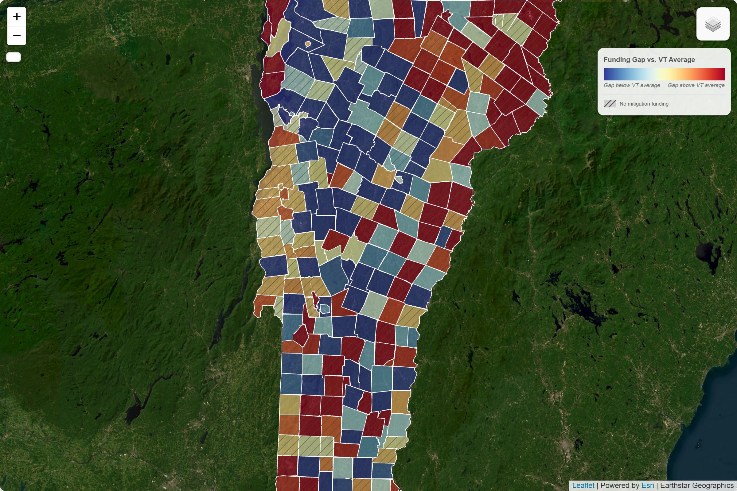 Funding gap choropleth